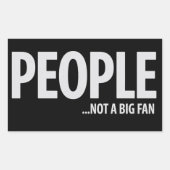 People Not A Fan About Me Sarcastic Funny 長方形シール (正面)