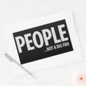 People Not A Fan About Me Sarcastic Funny 長方形シール (封筒)