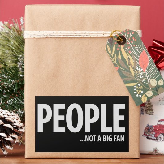 People Not A Fan About Me Sarcastic Funny 長方形シール (クリスマス)