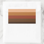 People of Color (POC)プライドフラグのストライプ 長方形シール (バッグ)