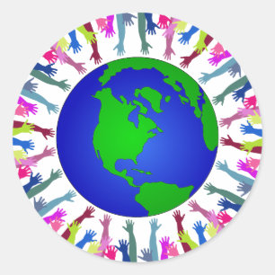 People of Earthスタンプ ラウンドシール