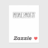 People Over Profitステッカー シール (シート)