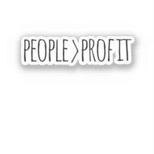 People Over Profitステッカー シール