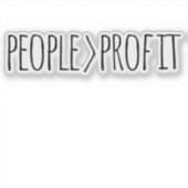People Over Profitステッカー シール (正面)