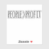 People Over Profitステッカー シール (シート)