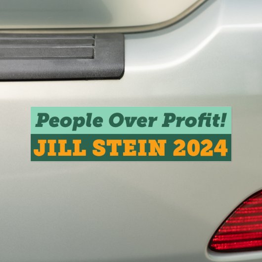 People Over Profit Jill Stein 2024 バンパーステッカー (車上)