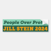 People Over Profit Jill Stein 2024 バンパーステッカー (正面)
