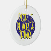 People Places & Things Recoveryスローガンオーナメント セラミックオーナメント (右)