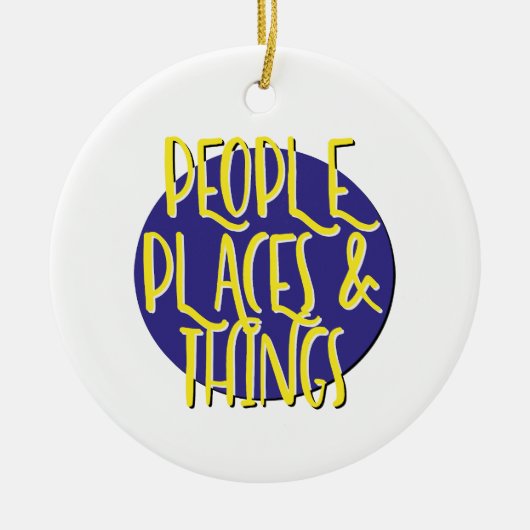 People Places & Things Recoveryスローガンオーナメント セラミックオーナメント (正面)