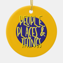 People Places & Things Recoveryスローガンオーナメント セラミックオーナメント