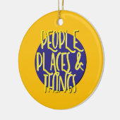 People Places & Things Recoveryスローガンオーナメント セラミックオーナメント (左)