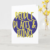People Places & Things Recoveryスローガン記念日 カード (黄色い花)