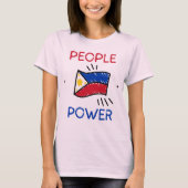 People Power Filipino Flag Impeach Marcos Tee Tシャツ (正面)