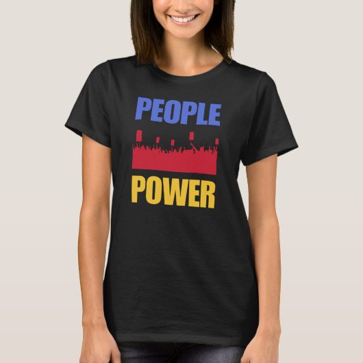 People Power Impeach Marcos Tee Corruption Protest Tシャツ (正面)