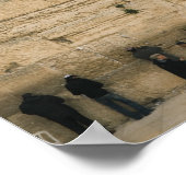 People praying at the wailing wall ポスター (角)