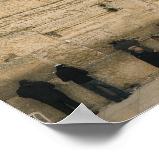 People praying at the wailing wall ポスター (角)