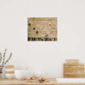 People praying at the wailing wall ポスター (キッチン)