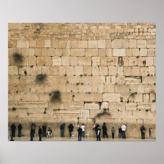People praying at the wailing wall ポスター (正面)