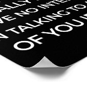 People Think I'm Shy, I Don't Want To Talk To You  ポスター (角)