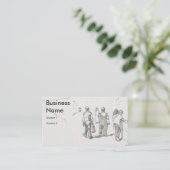 People walking along prmenade drawing 名刺 (スタンド正面)