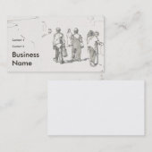 People walking along promenade drawing 名刺 (正面/裏面)