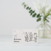 People walking along promenade drawing 名刺 (スタンド正面)