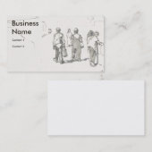 People walking promenade drawing 名刺 (正面/裏面)