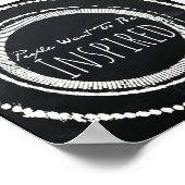 "People Want To Be Inspired" Quote Poster - B&W ポスター (角)