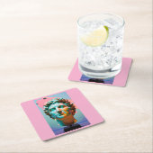 People Will Never Forget How You Made Them Feel スクエアペーパーコースター (インサイチュ)