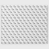 People-Woman-Dog-FilledIn-ArtDeco-Trans-BG-ADD-155 ラッピングペーパー (フラット)