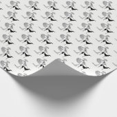 People-Woman-Dog-FilledIn-ArtDeco-Trans-BG-ADD-155 ラッピングペーパー (角)