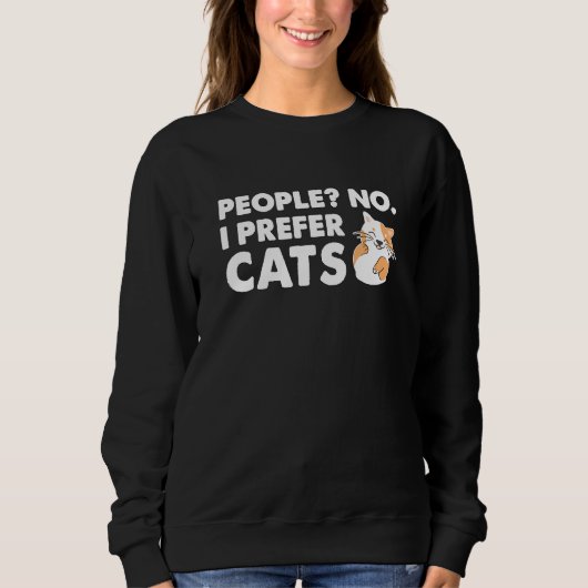 Peopleno I Prefercats - Catsquotes スウェットシャツ (正面)