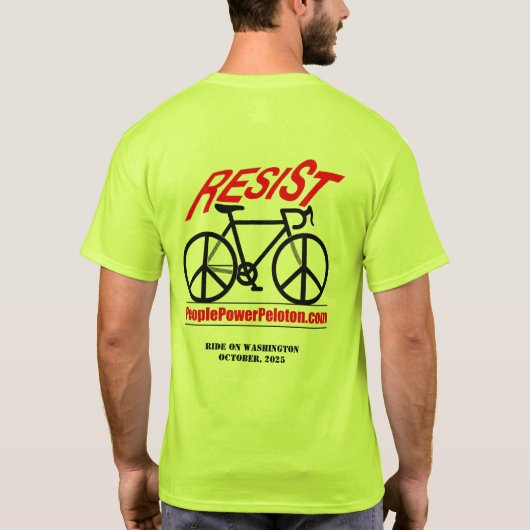 PeoplePowerPeloton 'RESIST' #2 Tシャツ (裏面)