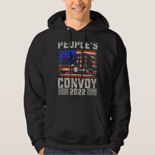 People's Convoy 2022サポートTruckers American Fla パーカ