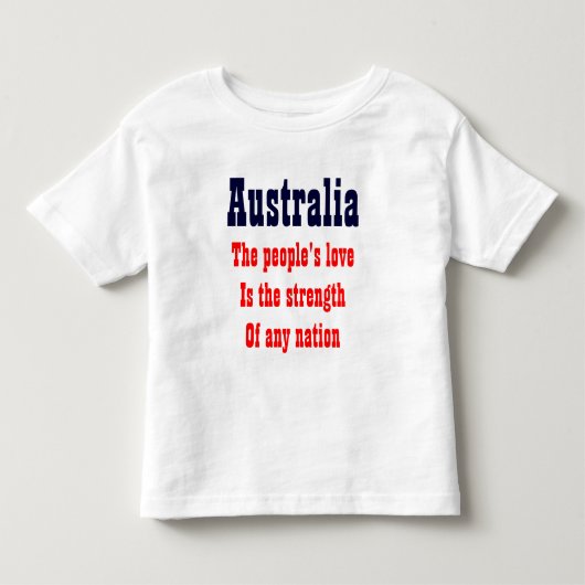 People's love Australia t-shirts トドラーTシャツ (正面)