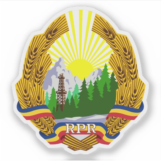 People's Republic of Romania emblem (1948-1952) シール (正面)