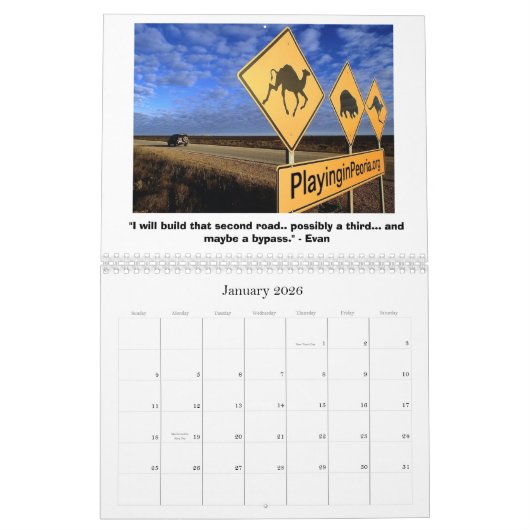 Peoria 2010の壁掛けカレンダーで遊ぶこと カレンダー (1月 2026)