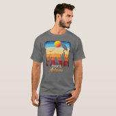 Peoria Arizona AZ Sunset Coyote Vulture Cactus Des Tシャツ (正面フル)