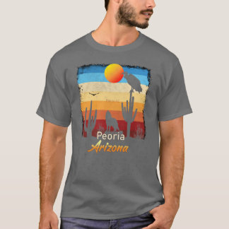 Peoria Arizona AZ Sunset Coyote Vulture Cactus Des Tシャツ