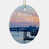 Peoria Illinois at Sunset セラミックオーナメント (右)