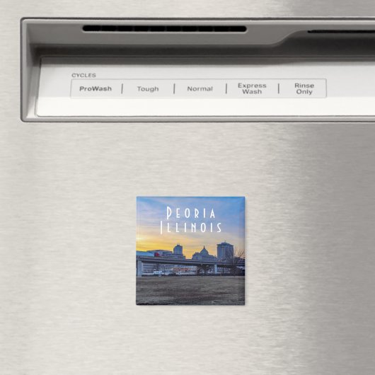 Peoria Illinois at Sunset Magnet マグネット (インサイチュ (食洗機))