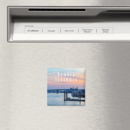 Peoria Illinois at Sunset Magnet マグネット (インサイチュ (食洗機))