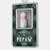 Pepawに昇格 |ベビーフォトグランパ シルバープレートフレームオーナメント (左)