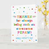 PePawの父のデイカード カード (黄色い花)