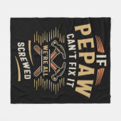 Pepawもしカントそれを修正すおもしろいるGrandpa フリースブランケット (正面(横))