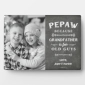 Pepaw祖父の父の日の子供の写真 フォトプラーク (正面)