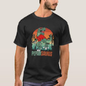 Pepawsaurus Rex Pepaw Saurus Dinosaur Wearing Sung Tシャツ (正面)