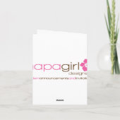 Pepeのサーファーのペンギンのサンキューカード サンキューカード (裏面)