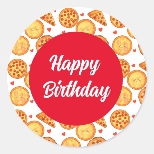 Peperroni，チーズとマルゲリータピザ ラウンドシール (正面)