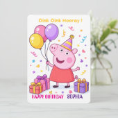 Peppa Pig Birthday Card for Kids | Personalized シーズンカード (スタンド正面)